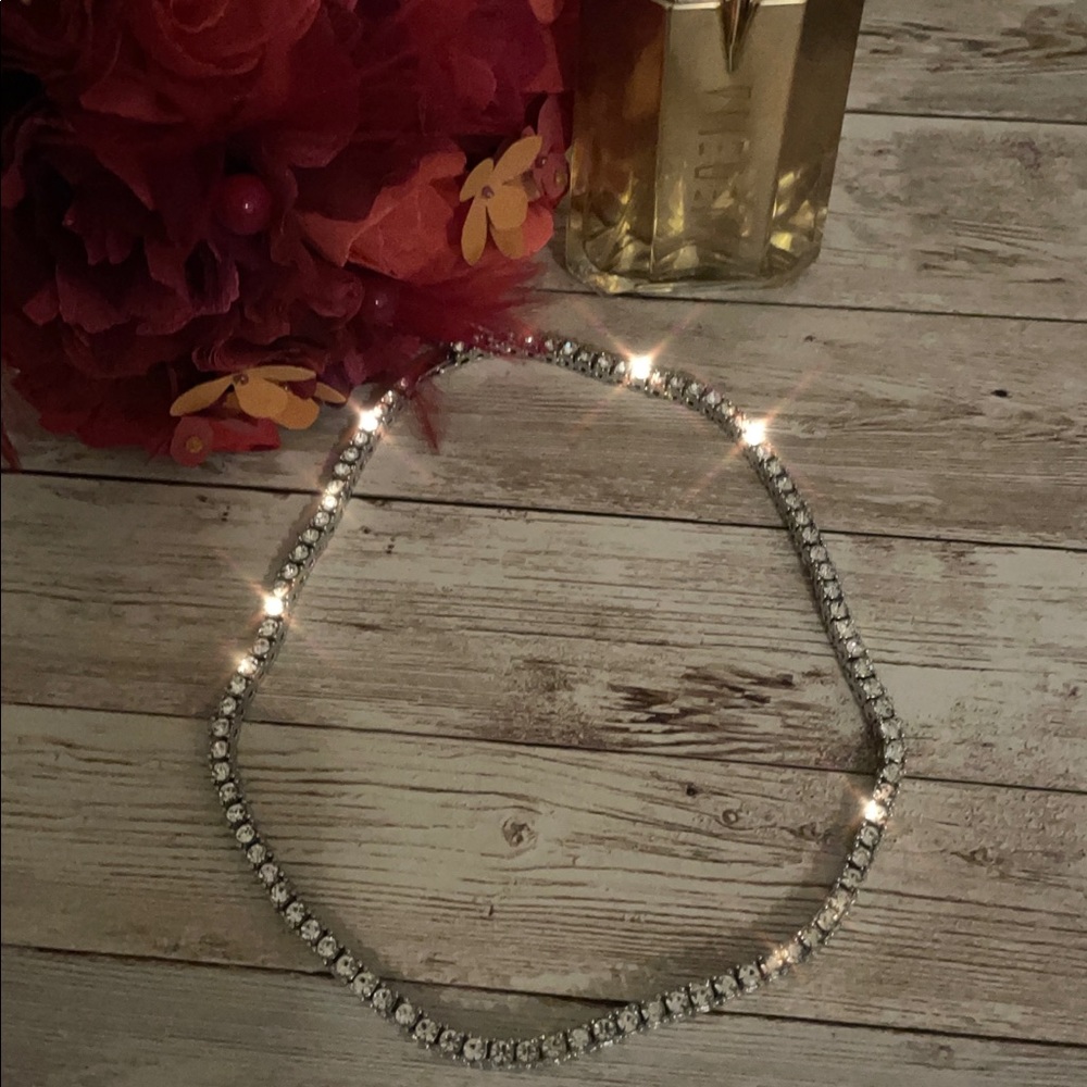 SS tennis necklace with CZ’s 16 inches in length